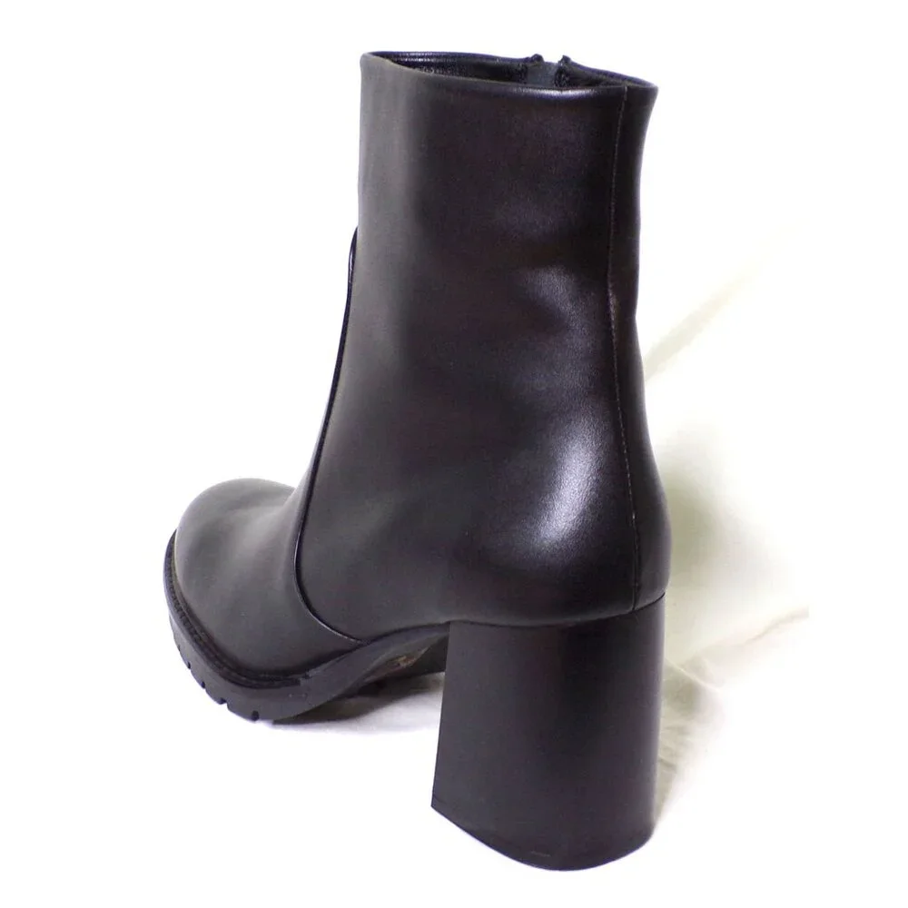 🆕 LA CANADIENNE Livon City Dry Waterproof Platform Leather Bootie 9 Black